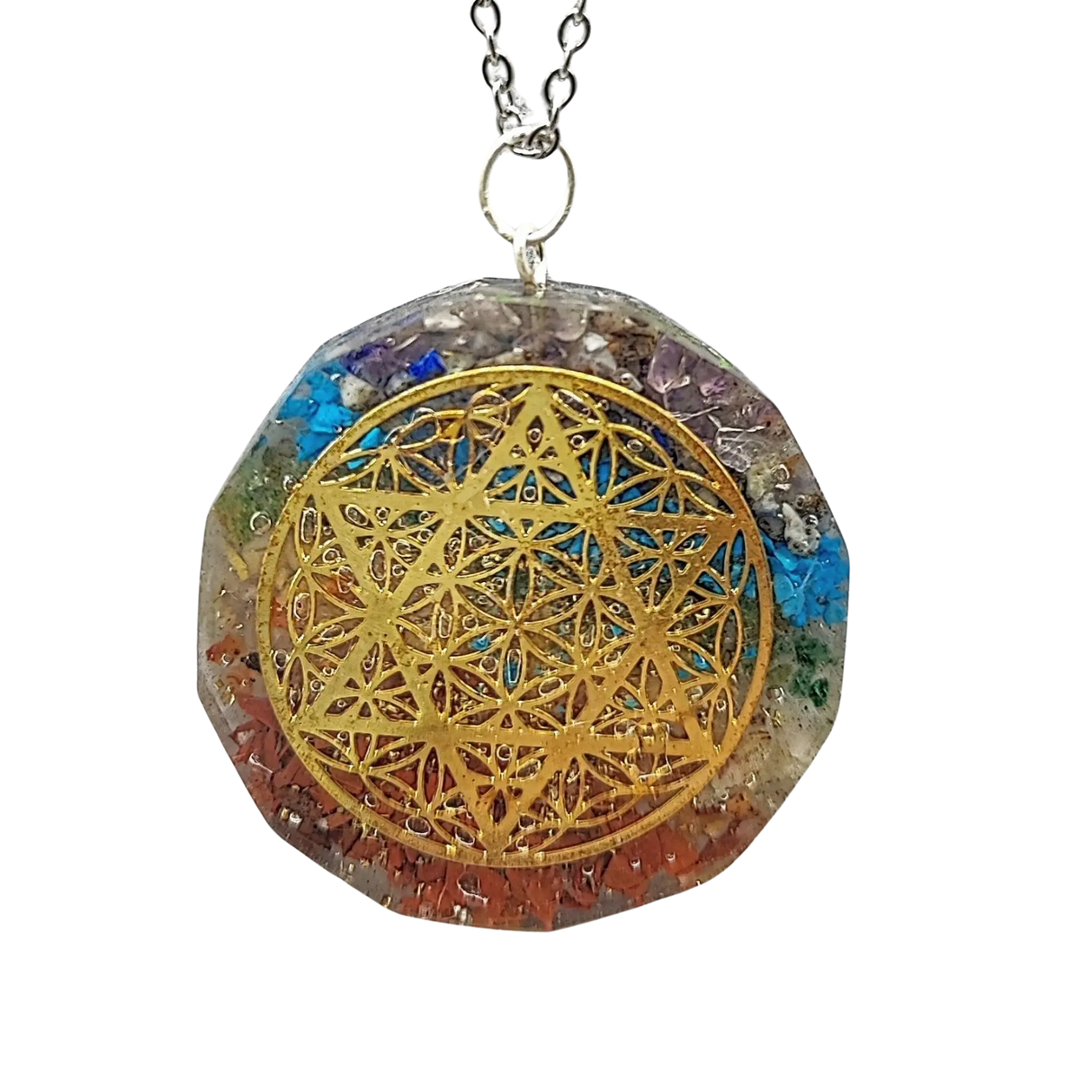 Necklace -Orgonite -Metatron -7 Chakras