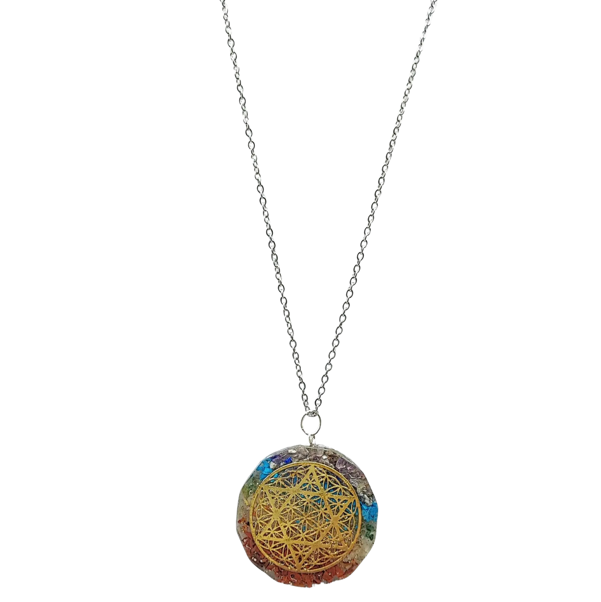 Necklace -Orgonite -Metatron -7 Chakras