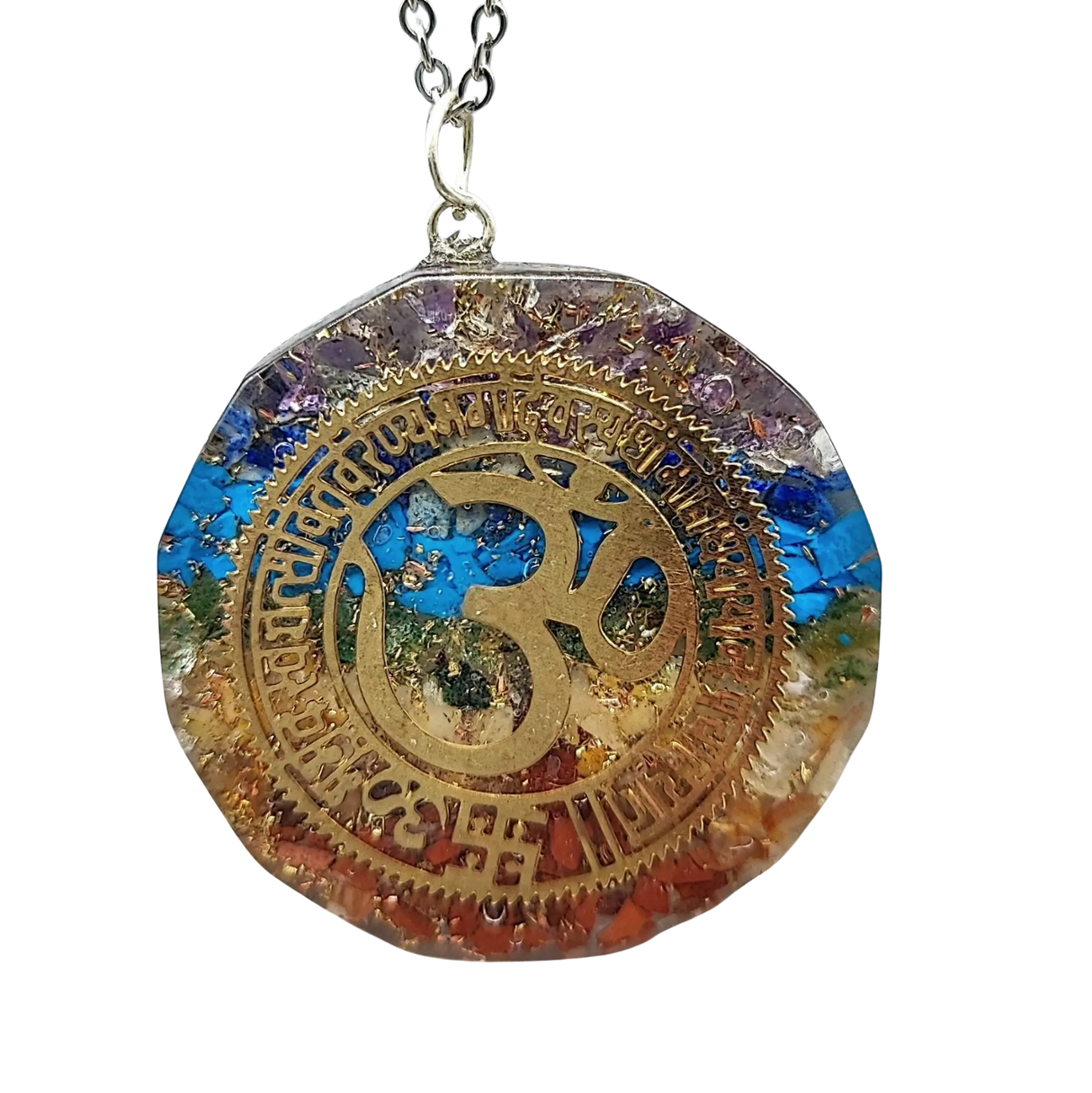 Necklace -Orgonite -OM -7 Chakras