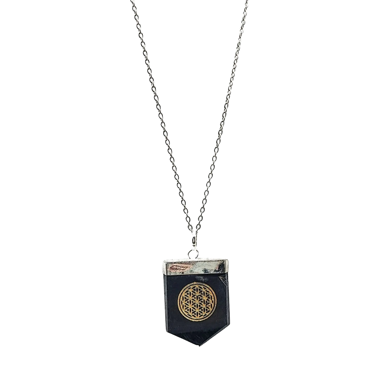 Necklace -Shungite -Flower of Life