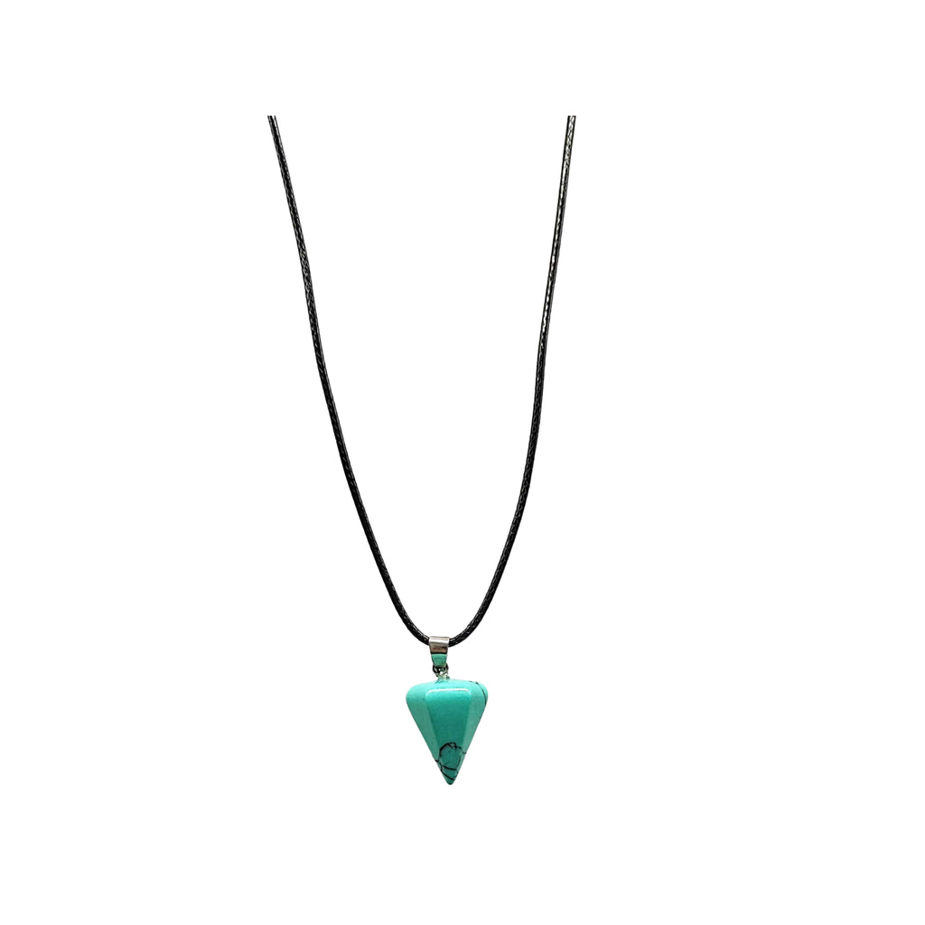 Necklace -Small Cone Pendant -Turquoise
