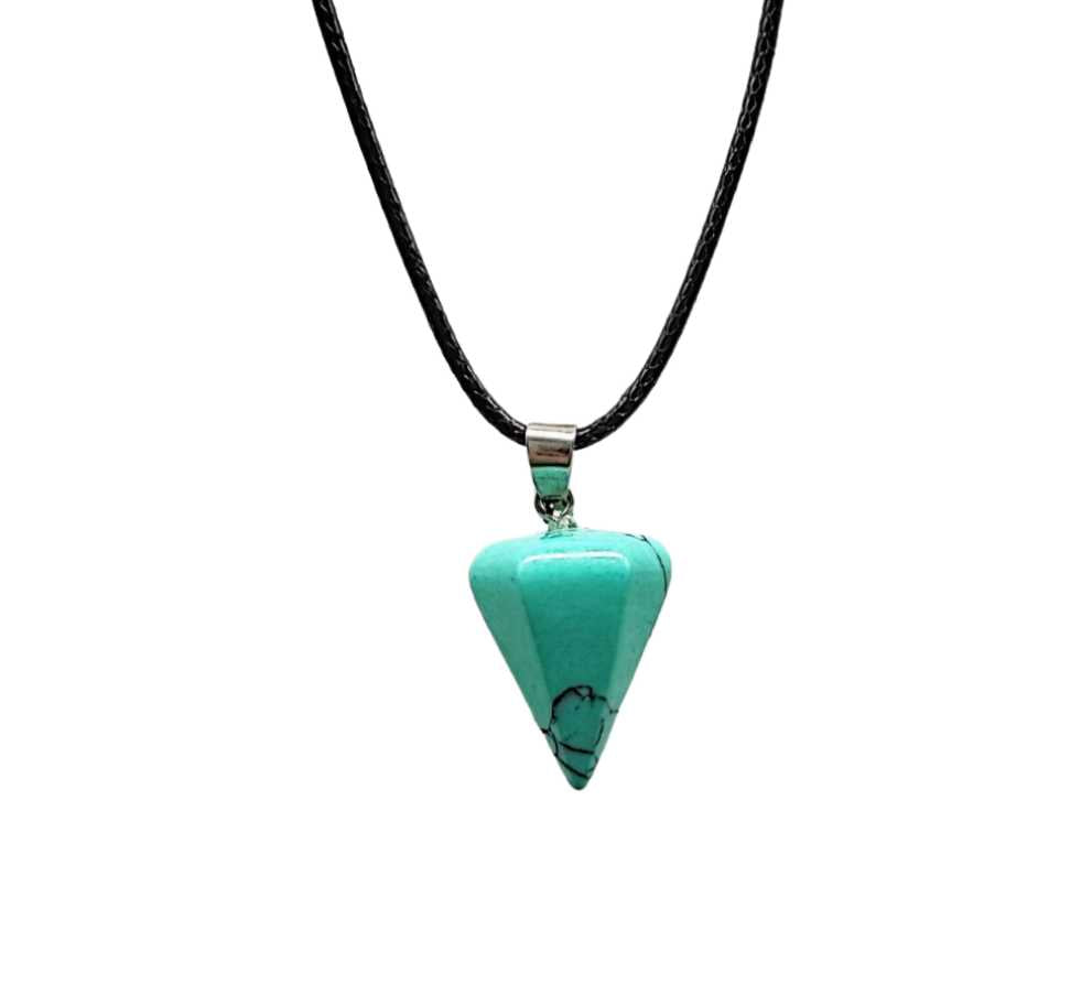 Necklace -Small Cone Pendant -Turquoise