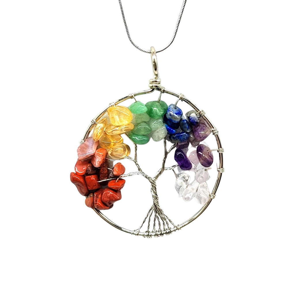 Necklace -Tree of Life Chakras -1.5″