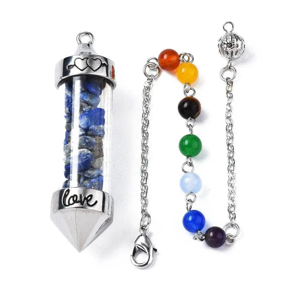 Pendulum -Glass -Gemstone Chips