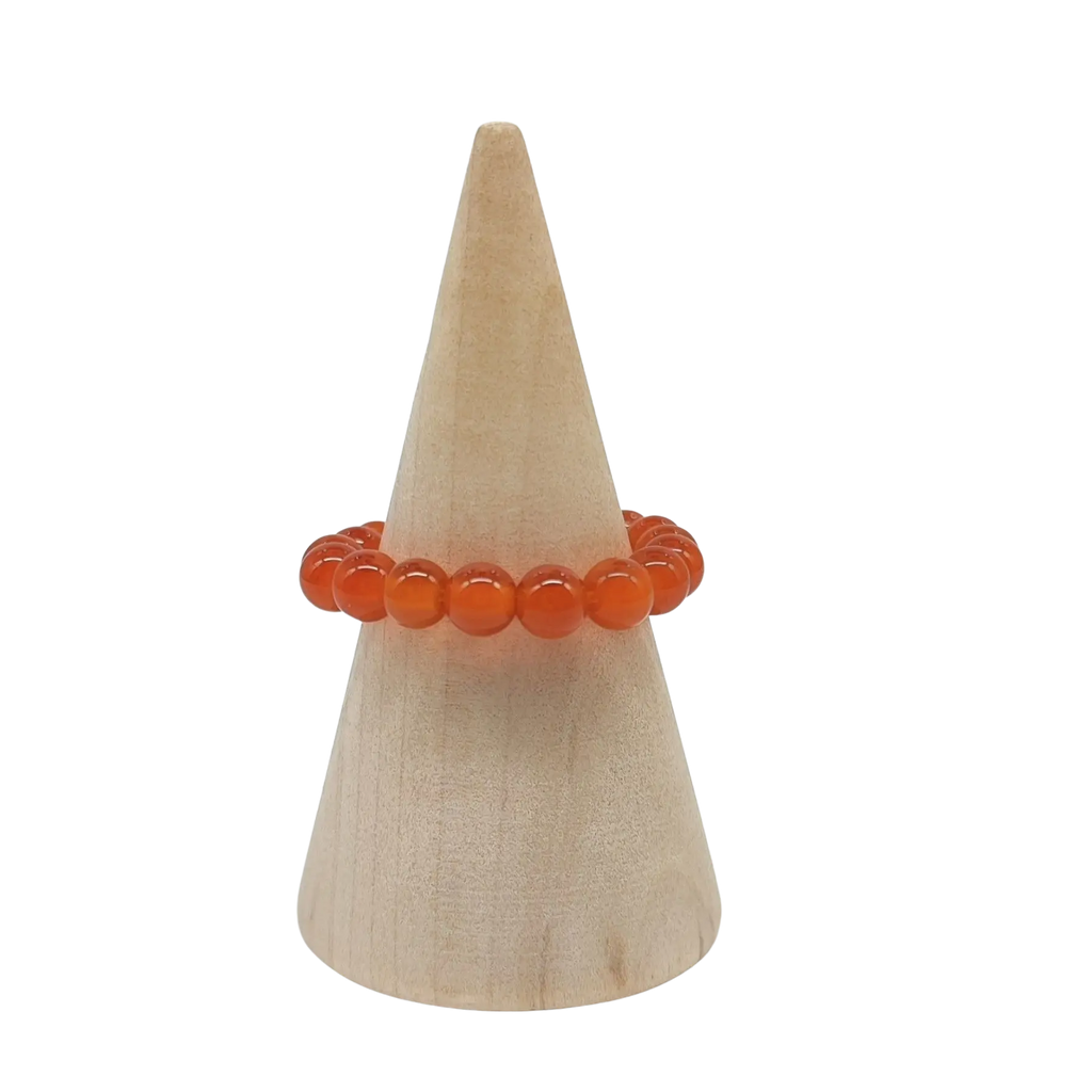 Ring -Beads Stretch Rings -Carnelian
