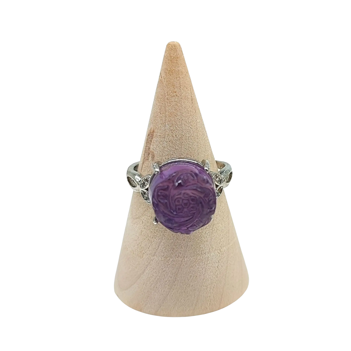 Ring -Fluorite -Flower -Adjustable