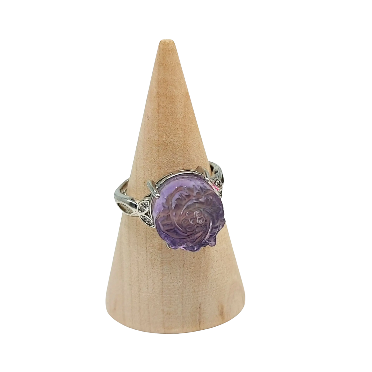 Ring -Fluorite -Flower -Adjustable
