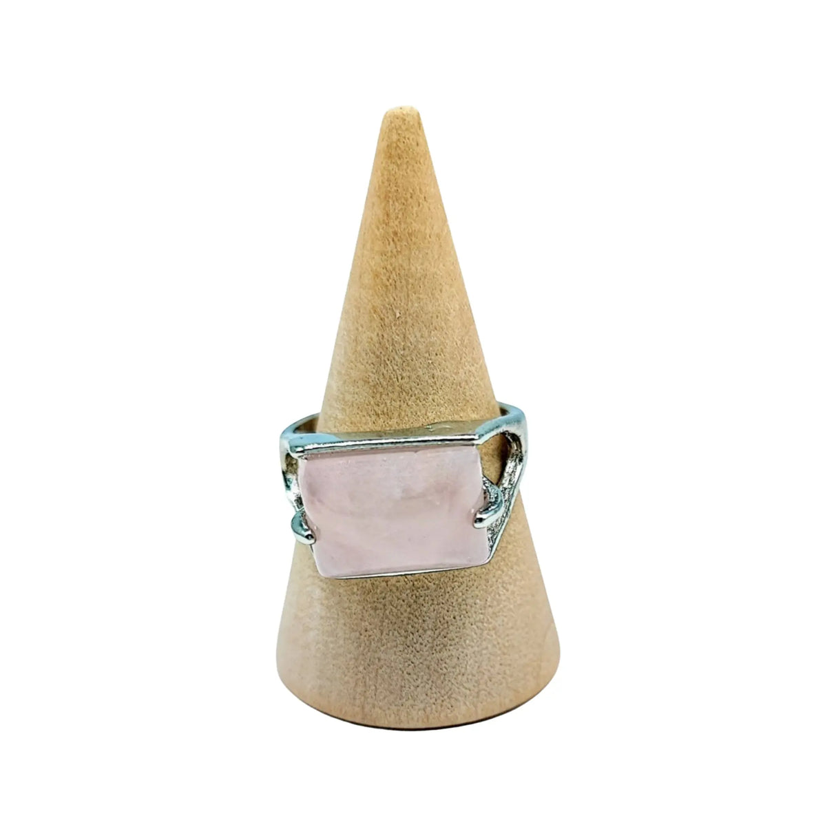 Ring -Rose Quartz -Square -Size 7-10