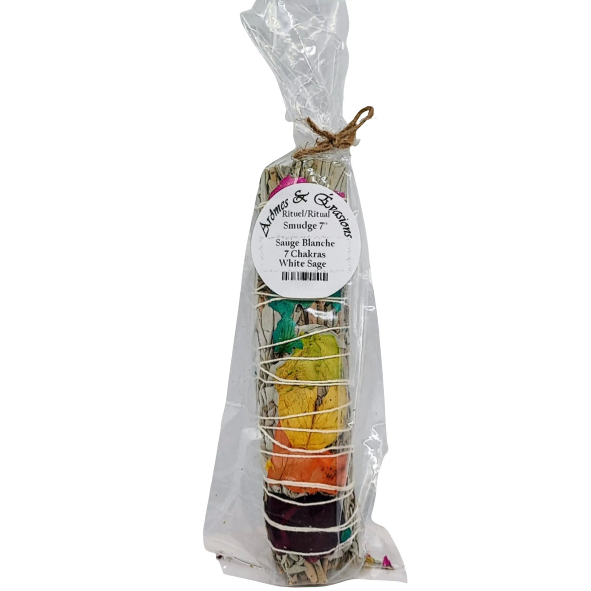 Smudging Incense Stick -Sage & 7 Chakras -7''