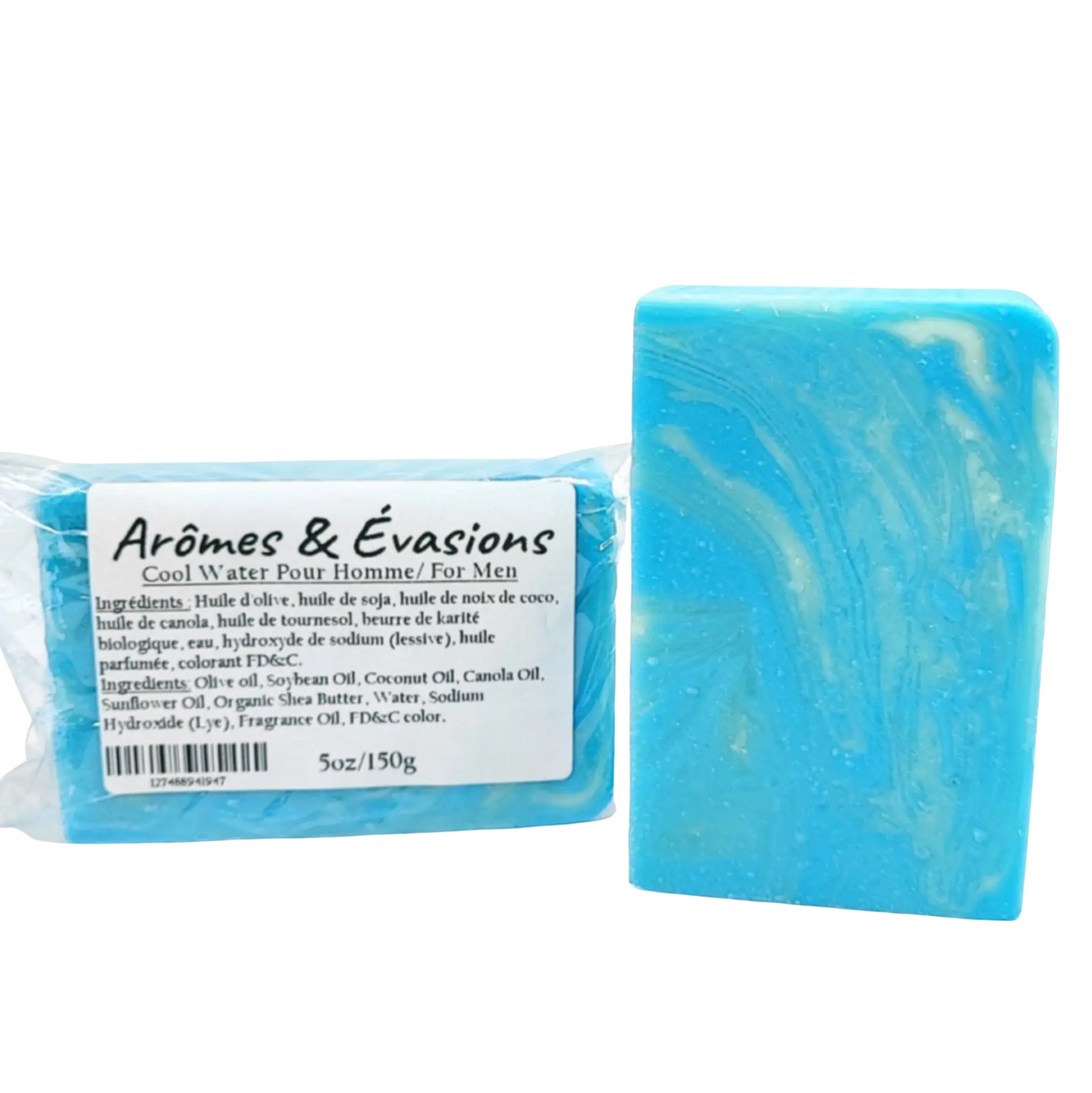 Soap Bar - Cold Process - Cool Water - For Men