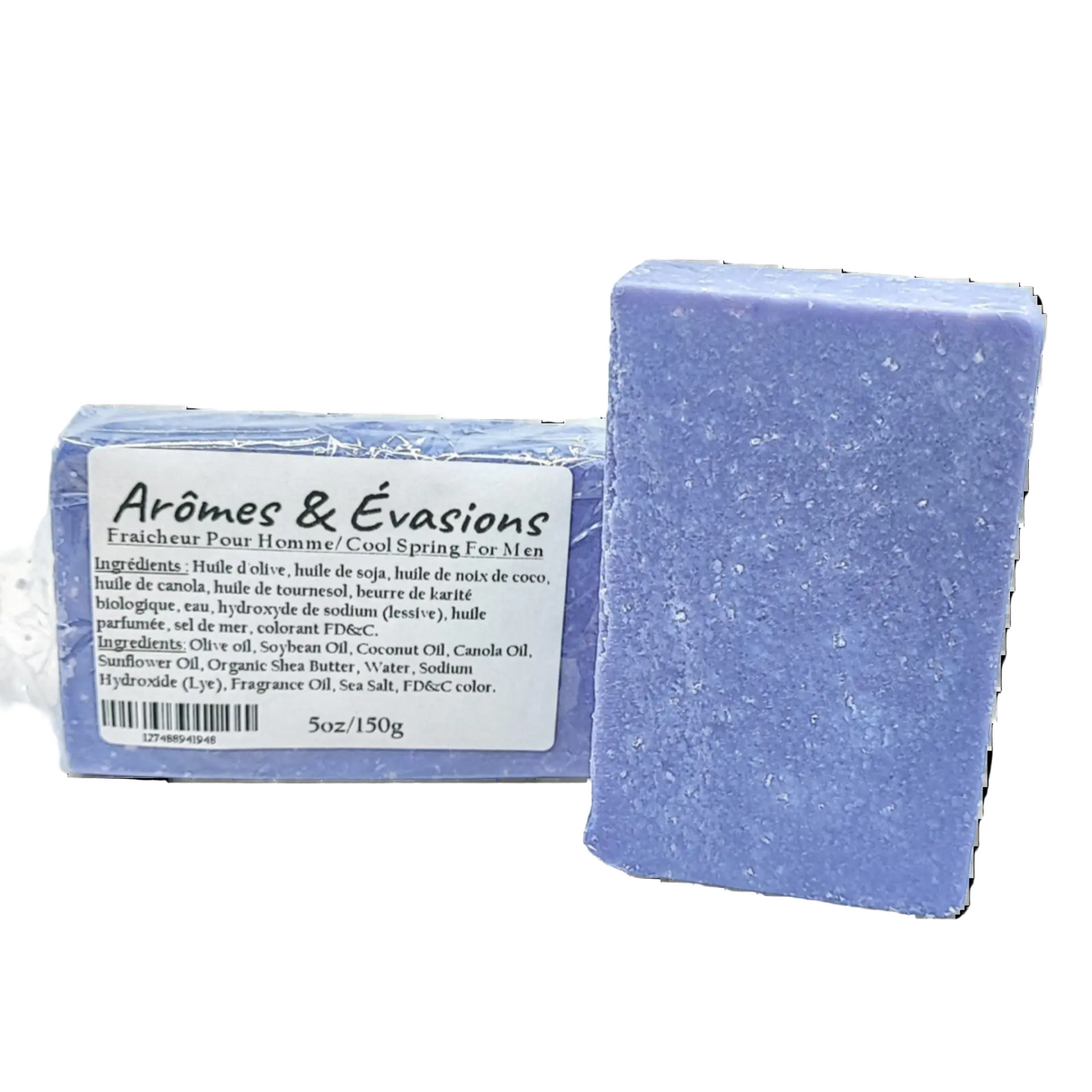 Soap Bar -Cold Process -Exfoliant -Cool Spring -For Men