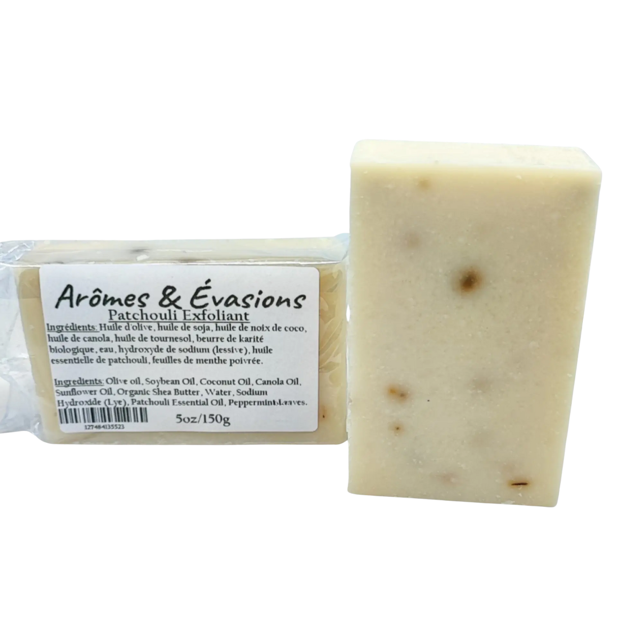 Soap Bar -Cold Process -Exfoliant -Patchouli