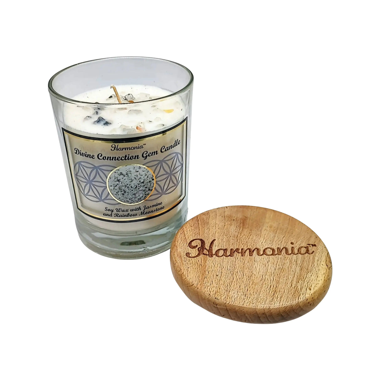 Soy Candle -Harmonia Divine Connection -Jasmine & Moonston -9oz