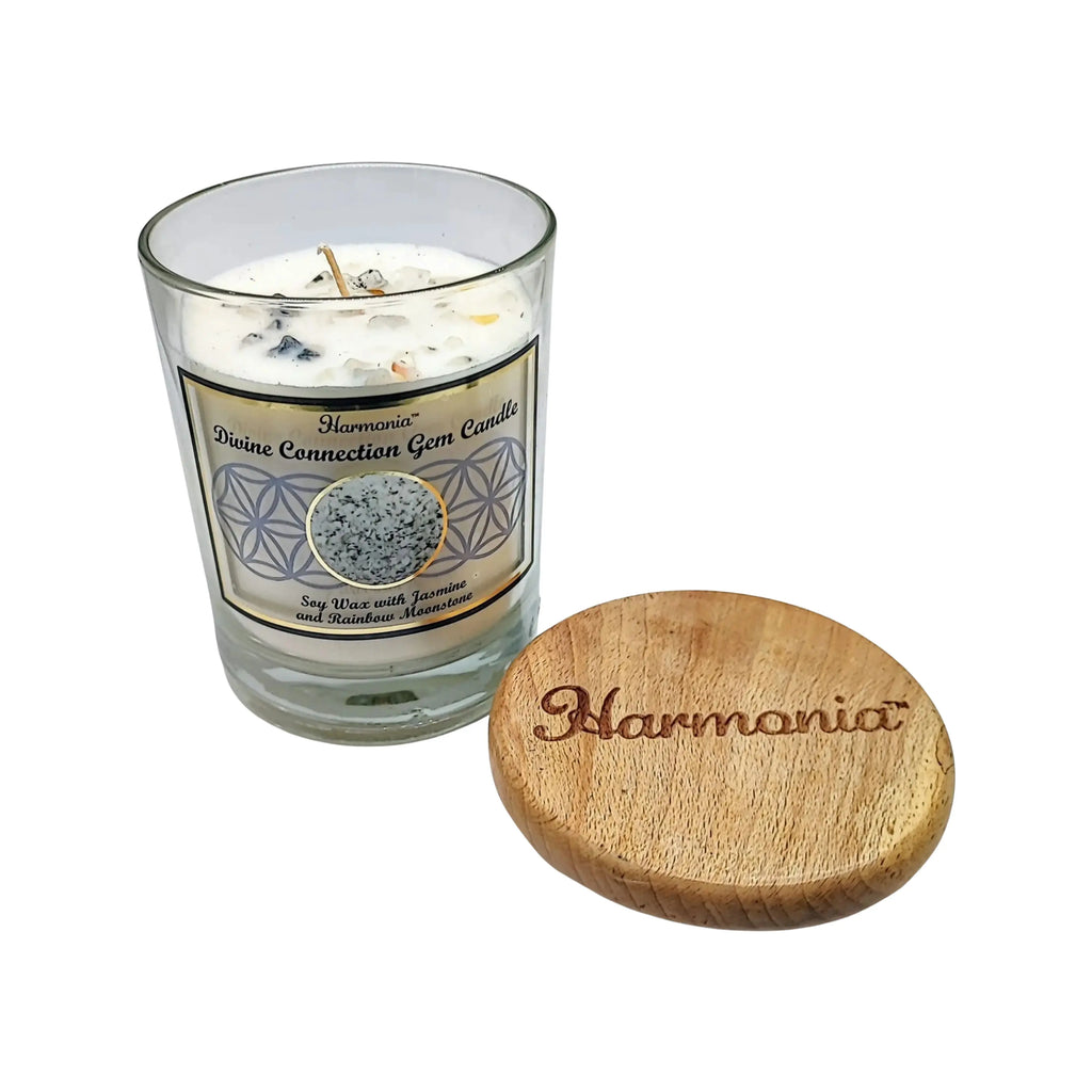 Soy Candle -Harmonia Divine Connection -Jasmine & Moonston -9oz