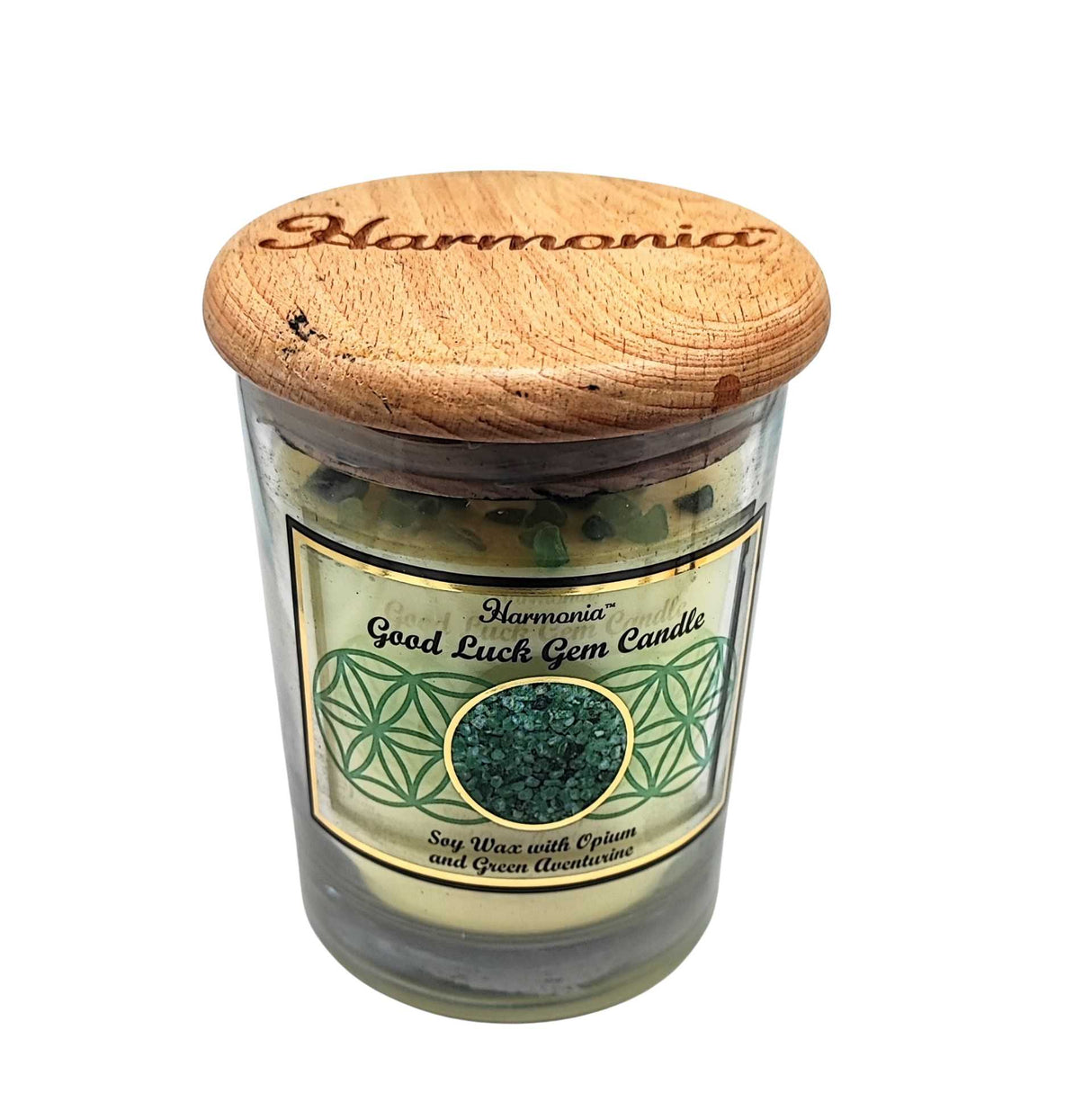 Soy Candle -Harmonia Good Luck -Opium & Green Aventurine -9oz