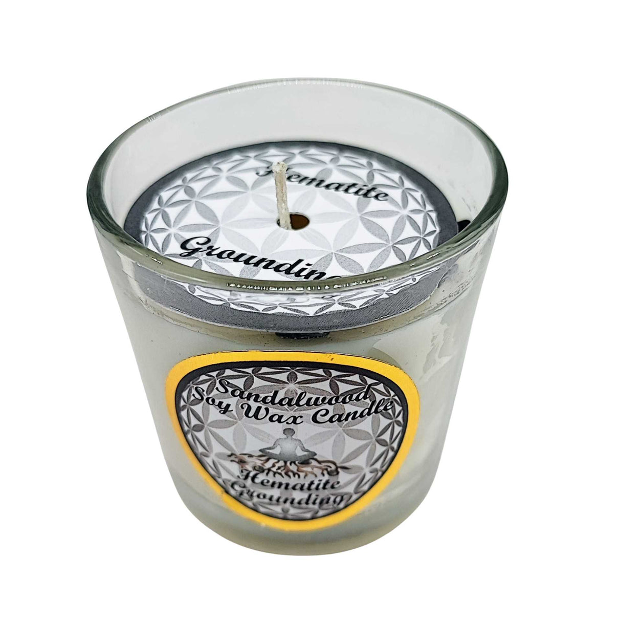 Soy Candle -Harmonia Grounding -Sandalwood & Hematite -3oz