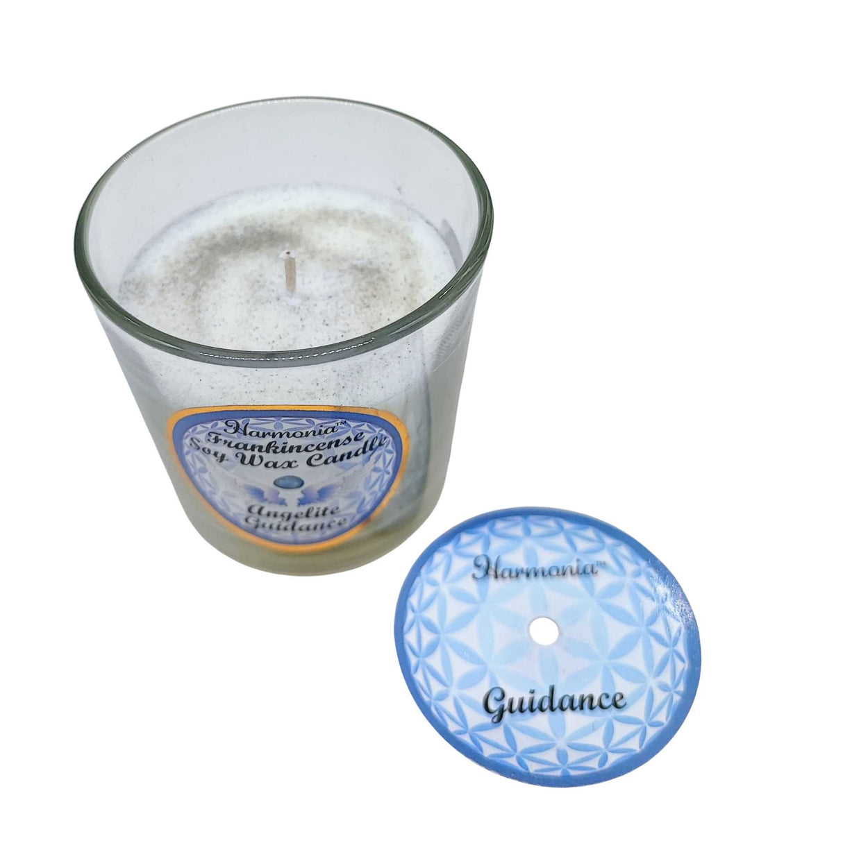 Soy Candle -Harmonia Guidance -Frankincense & Angelite -3oz