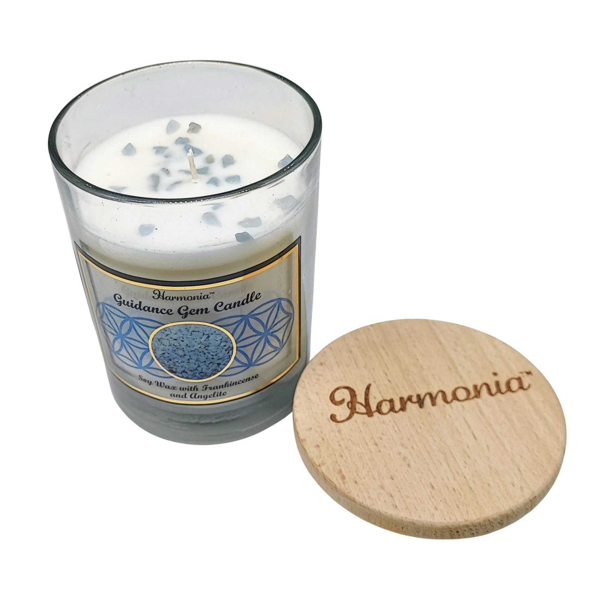 Soy Candle -Harmonia Guidance -Frankincense & Angelite -9oz
