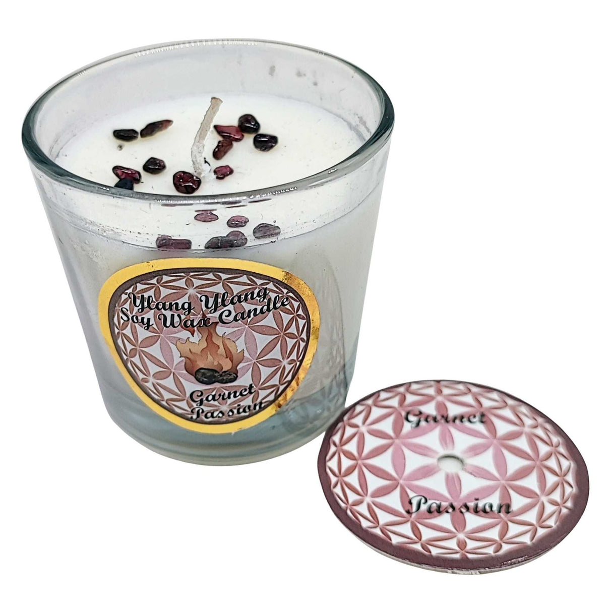 Soy Candle -Harmonia Passion -Ylang Ylang & Garnet Stone -3oz
