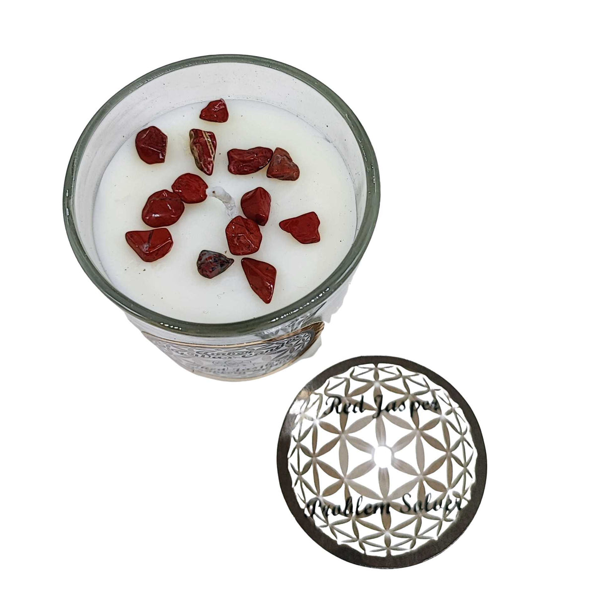 Soy Candle -Harmonia Problem Solver -Amber & Red Jasper -3oz