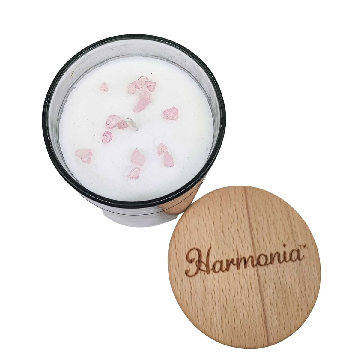 Soy Candle -Harmonia Universal Love -Rose & Rose Quartz -9oz