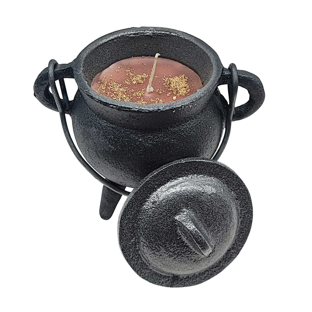 Soy Smudge Candle -Sandalwood -Filled in 4 inch Cast Iron Cauldron -3.5oz
