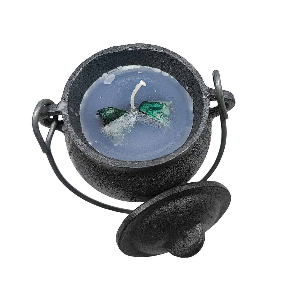 Soy Smudge Candle -White Sage -Filled in 4 inch Cast Iron Cauldron -3.5oz