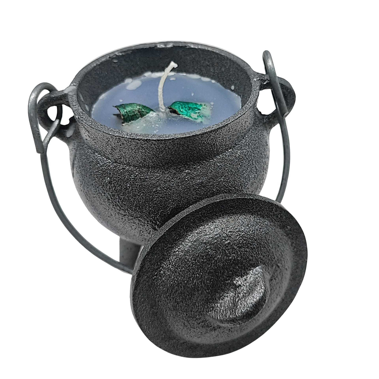 Soy Smudge Candle -White Sage -Filled in 4 inch Cast Iron Cauldron -3.5oz