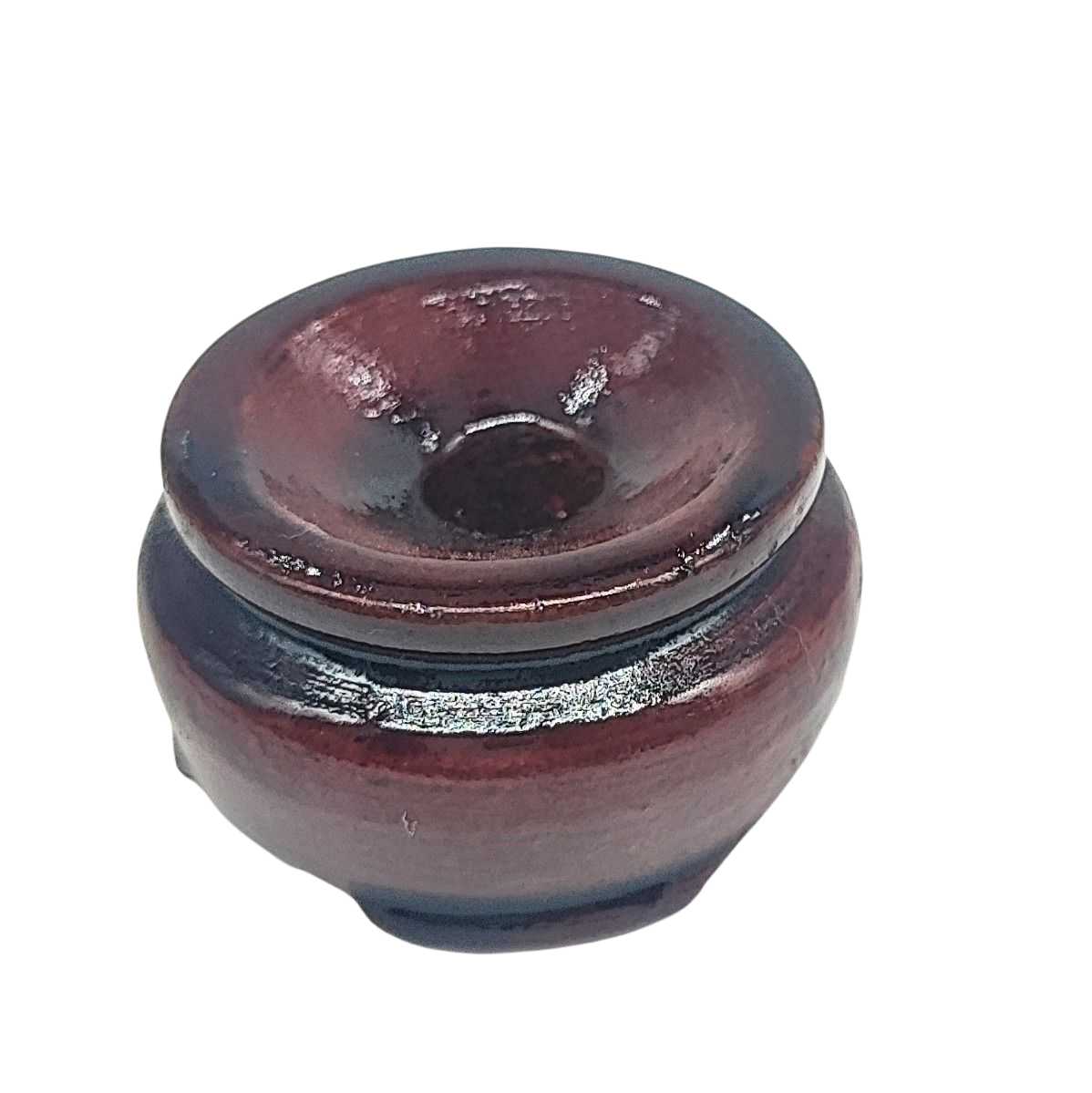 Sphere -Stand with no Legs -Burgundy Wood -1.5" Dia