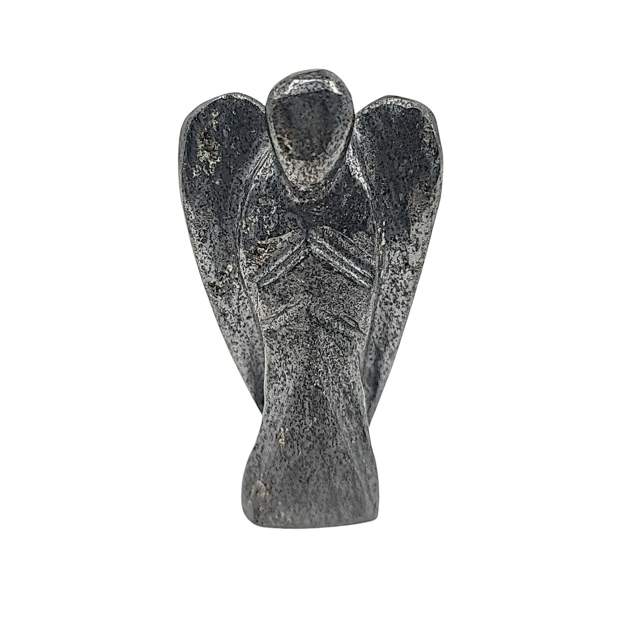 Stone - Angel - Hematite - 2"