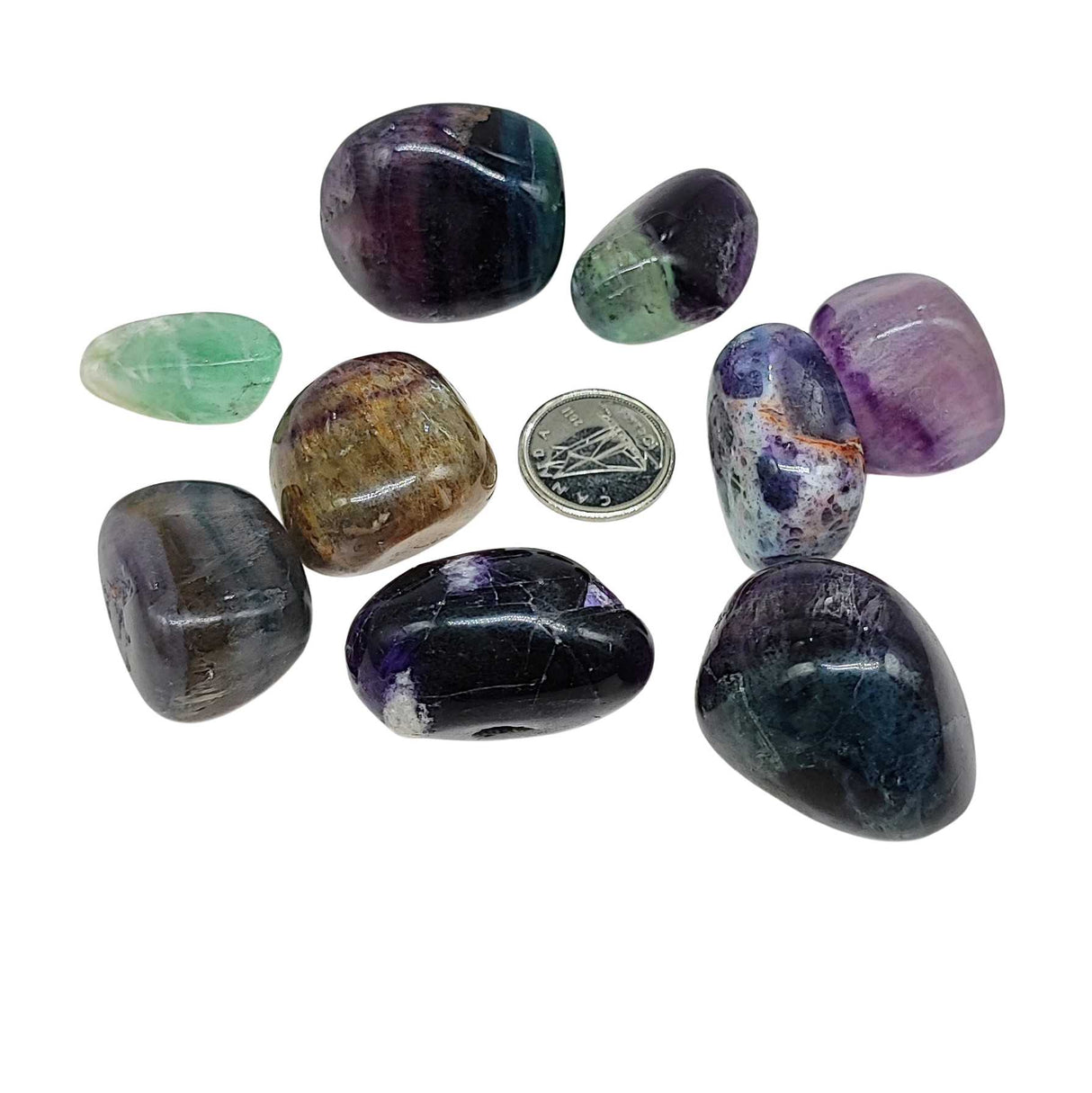 Stone -Rainbow Fluorite -Tumbled