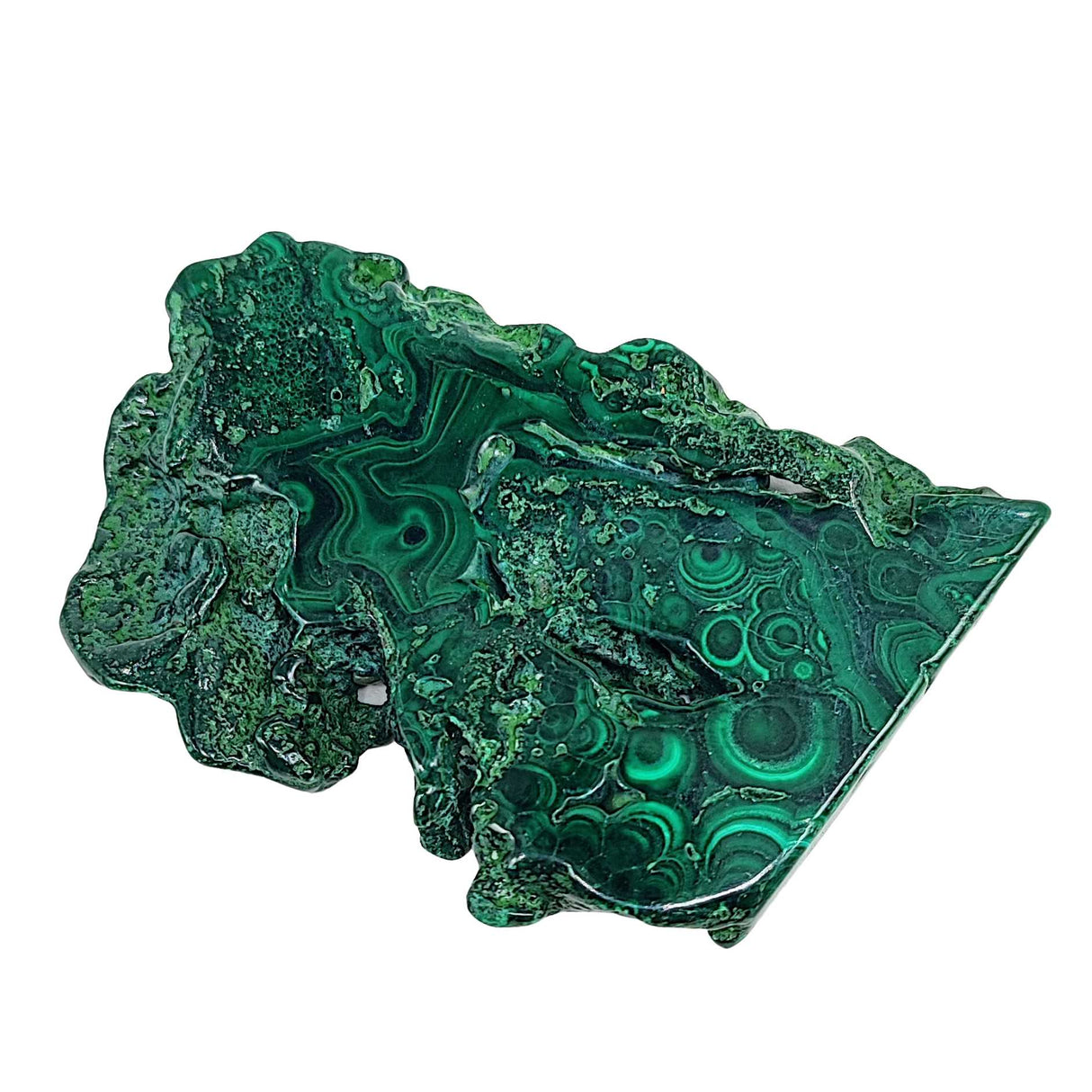 Stone -Malachite Slices -Tumbled -80g to 100g