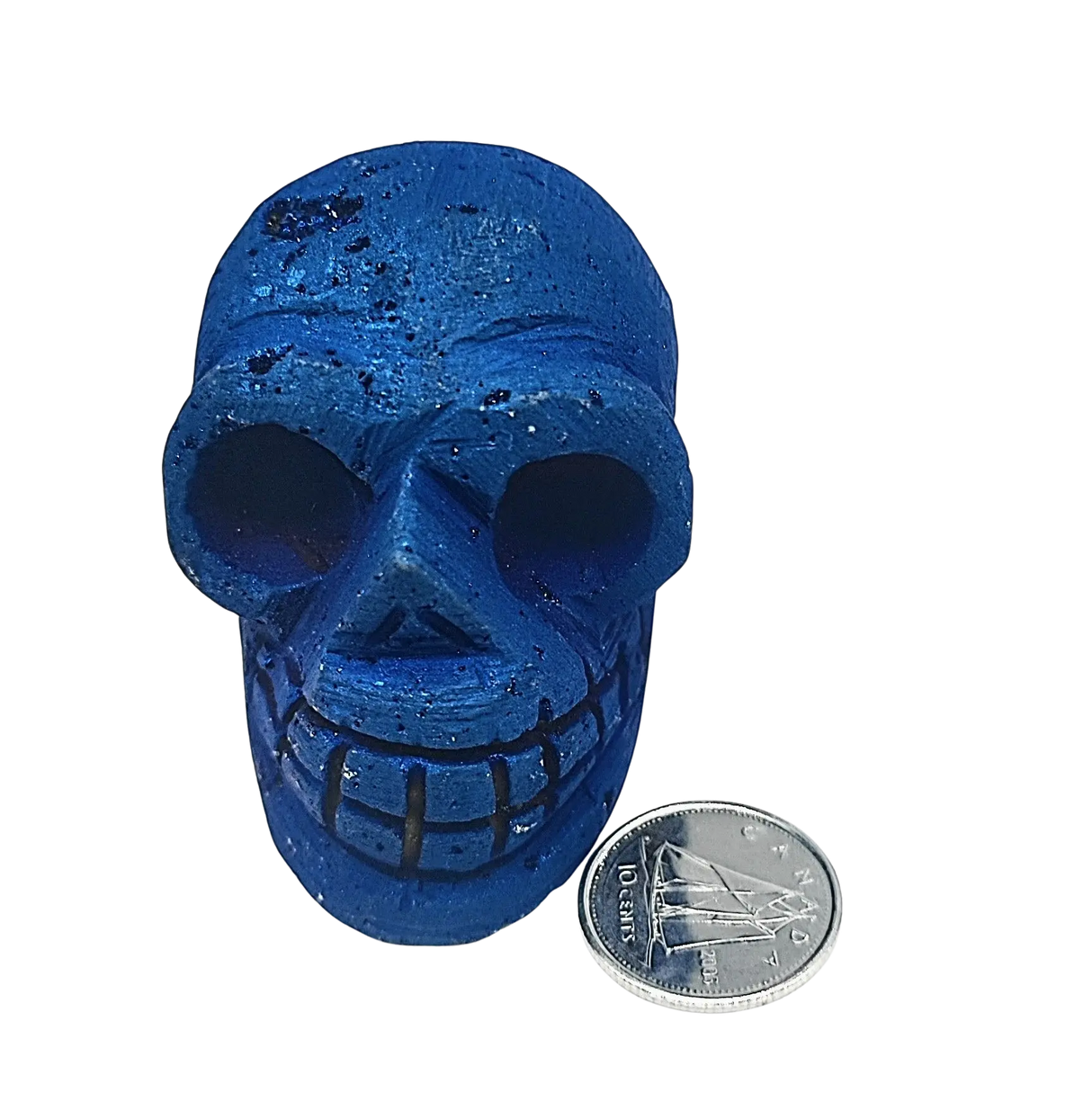 Stone -Skull -Quartz Electroplate Natural -Druzy -Geode