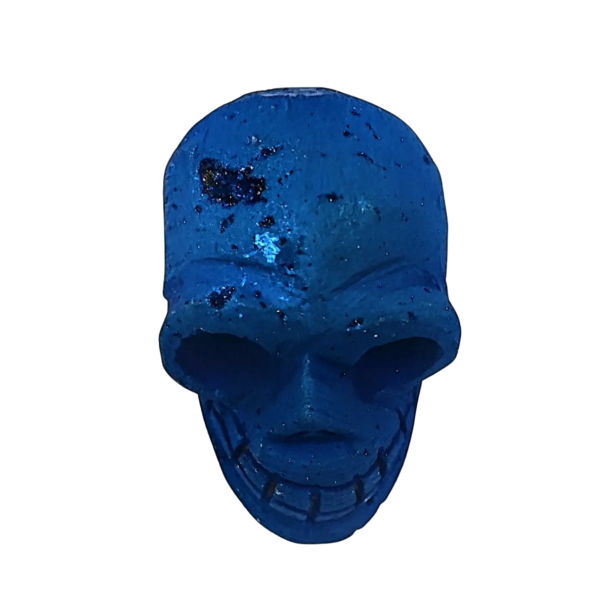 Stone -Skull -Quartz Electroplate Natural -Druzy -Geode