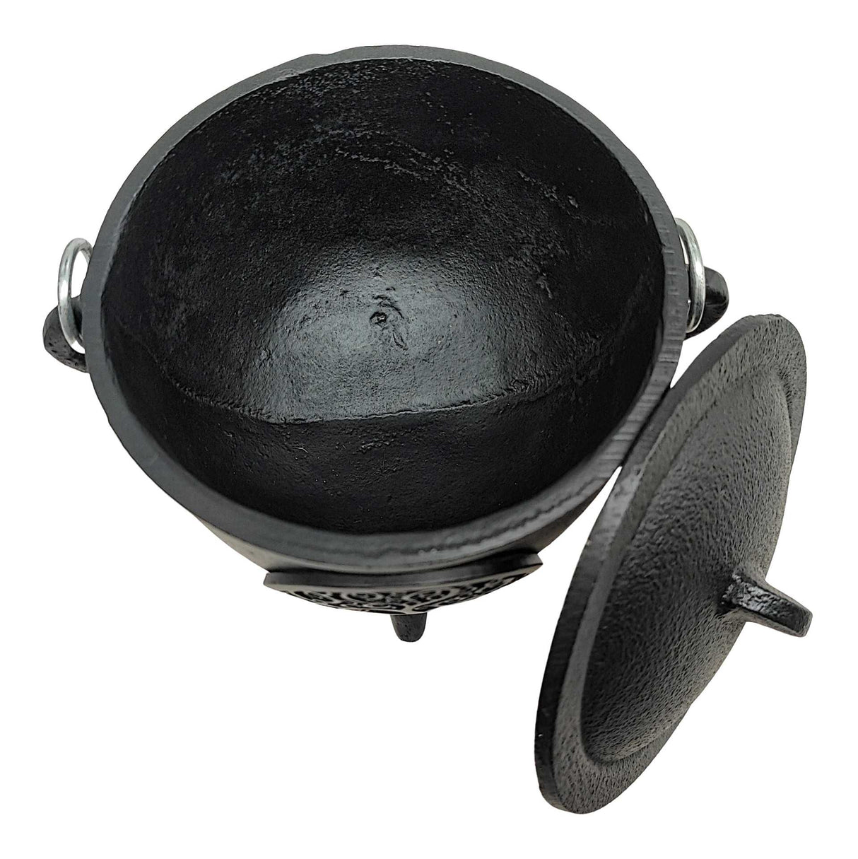 Wicca & Pagan -Cauldron -Cast Iron -Black -Tree of Life -4.5"