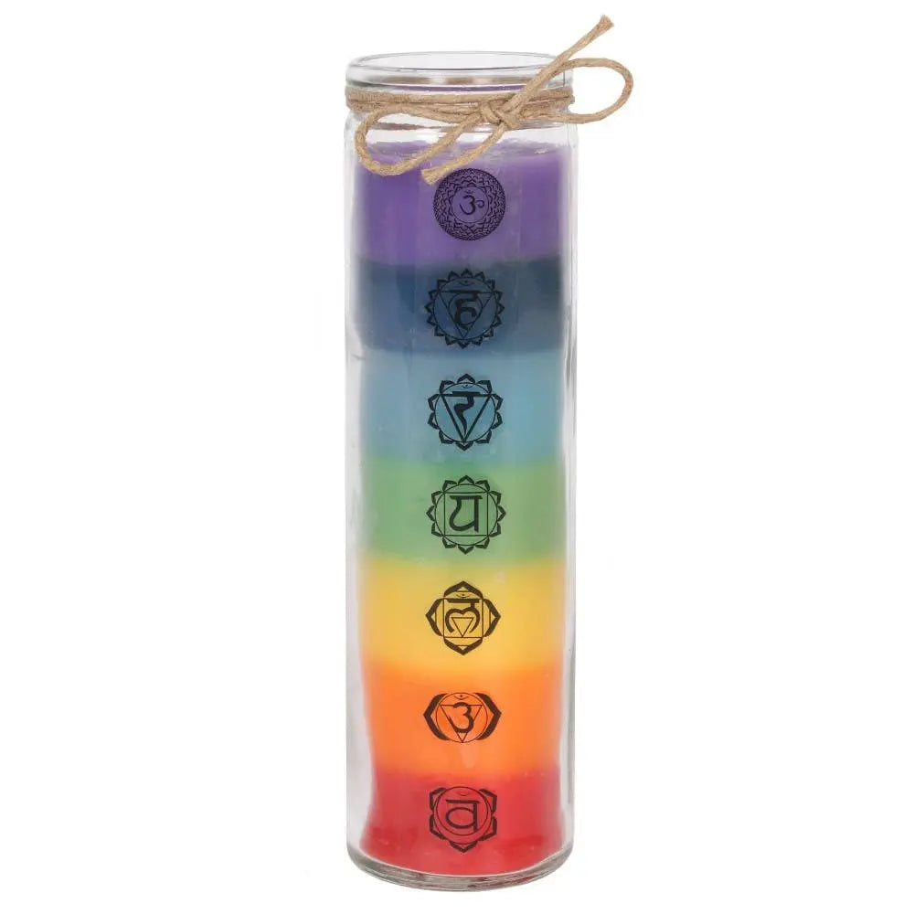 Candle - Scented Pillar - 7 Chakras