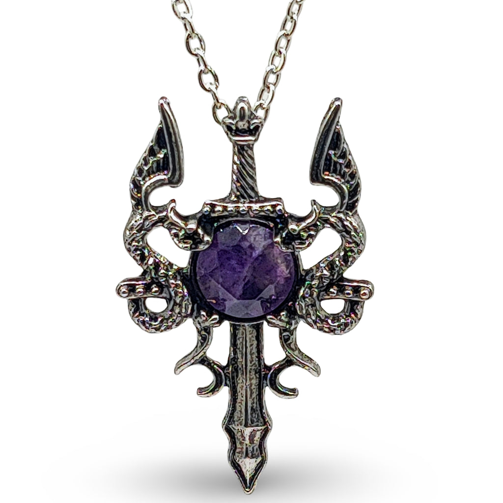 Necklace -Dragon Sword -Amethyst