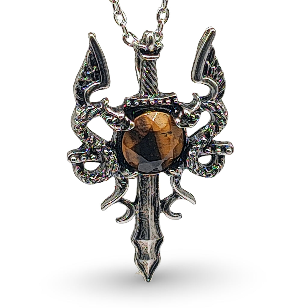 Necklace -Dragon Sword -Tiger Eye