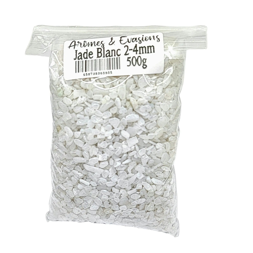 Stone -Tumbled Chips -White Jade -2 to 4mm 500 g