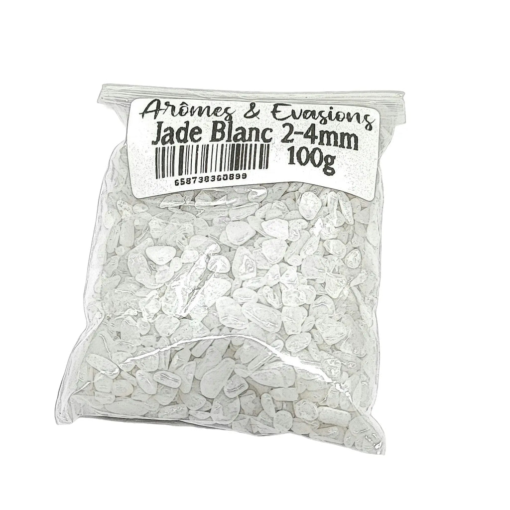 Stone -Tumbled Chips -White Jade -2 to 4mm 100 g