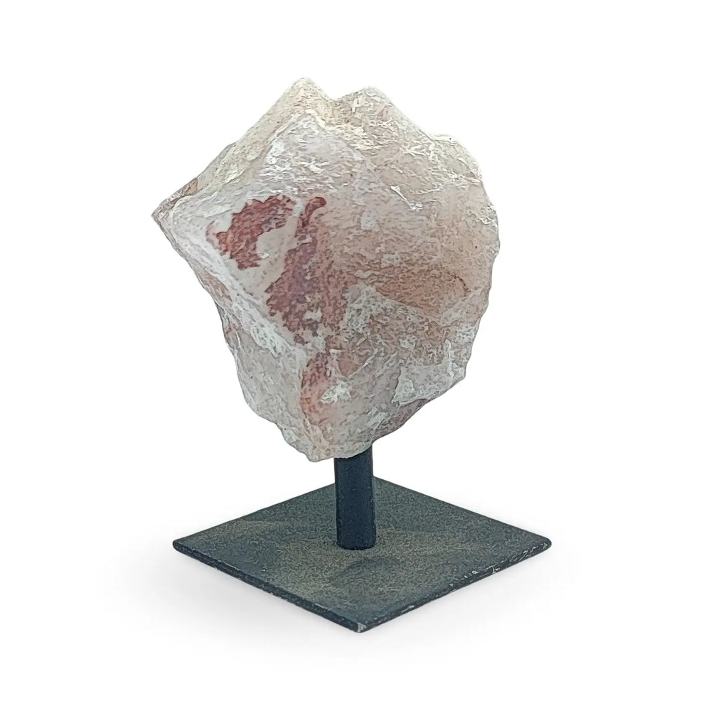 Specimen -Rough Stone on Metal Stand -Fire Quartz