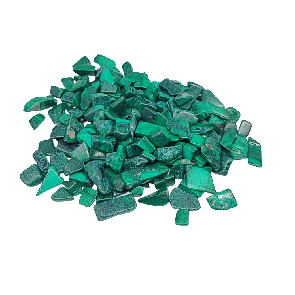 Stone -Tumbled Chips -Malachite -5mm to 10mm