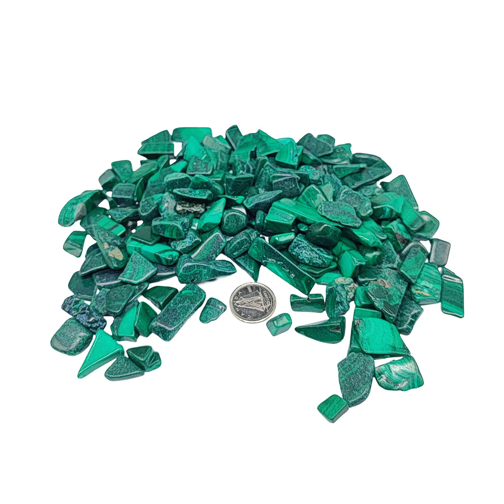 Stone -Tumbled Chips -Malachite -5mm to 10mm