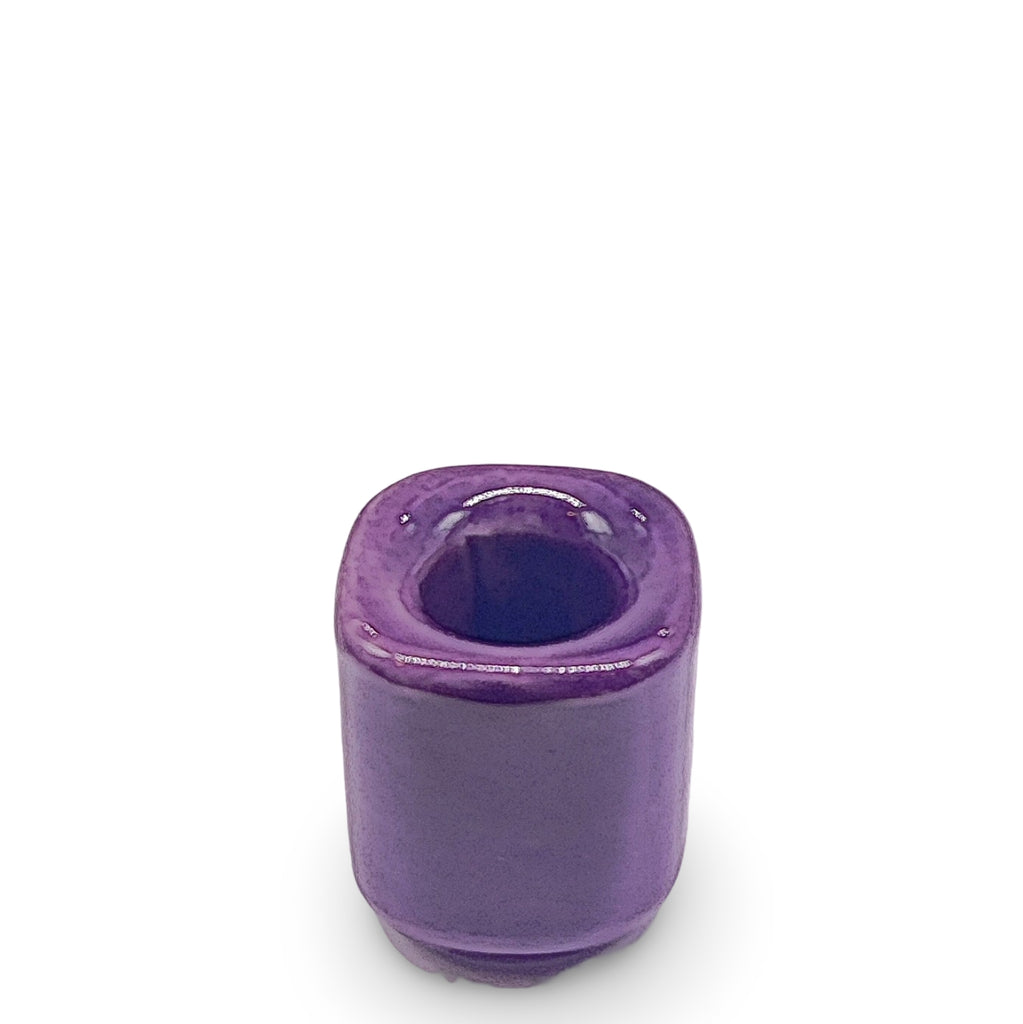 Candle Holder - Ceramic - Color Choices Purple
