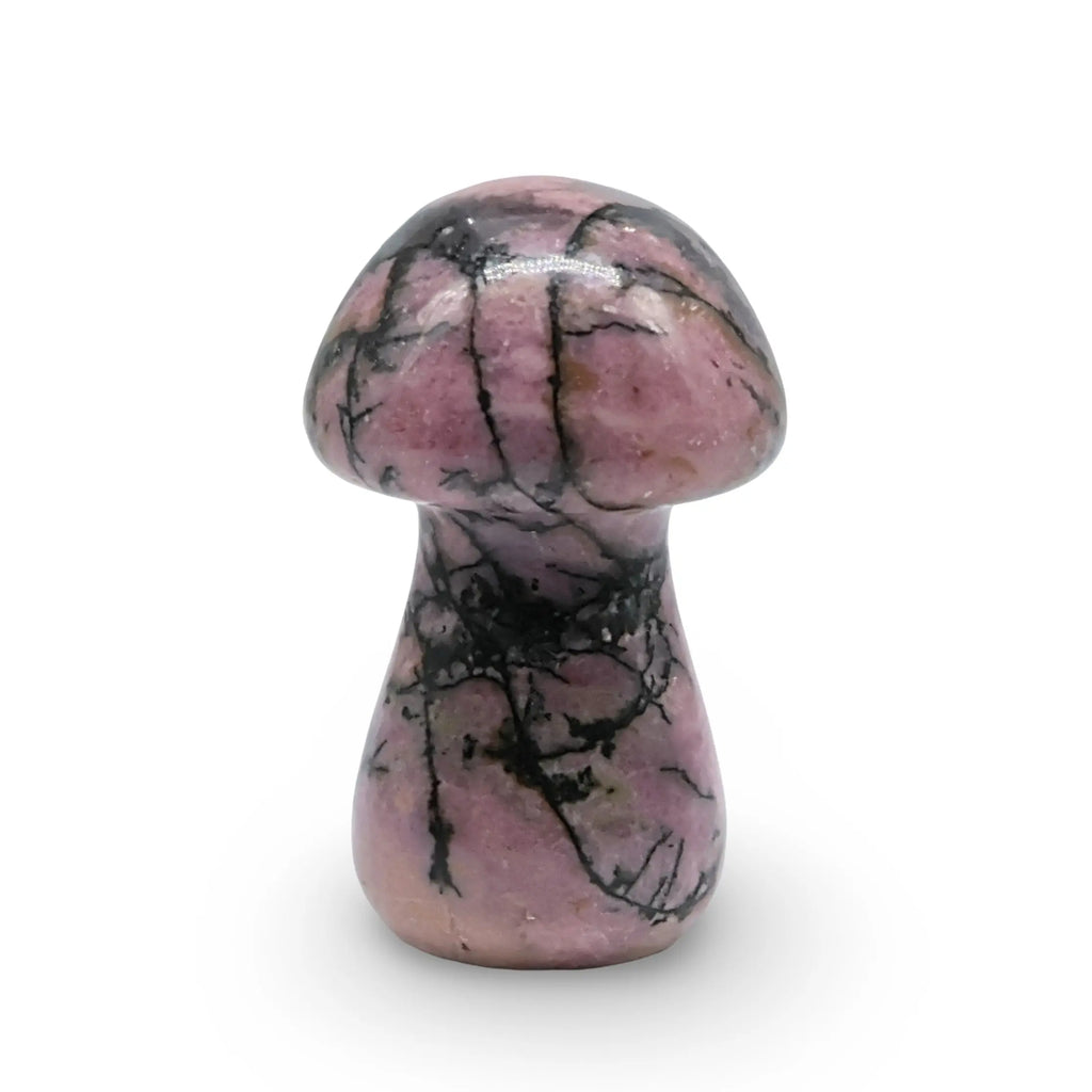 Stone - Rhodonite - Sculpture - Mushroom