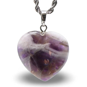 Necklace - Heart Shaped - Amethyst