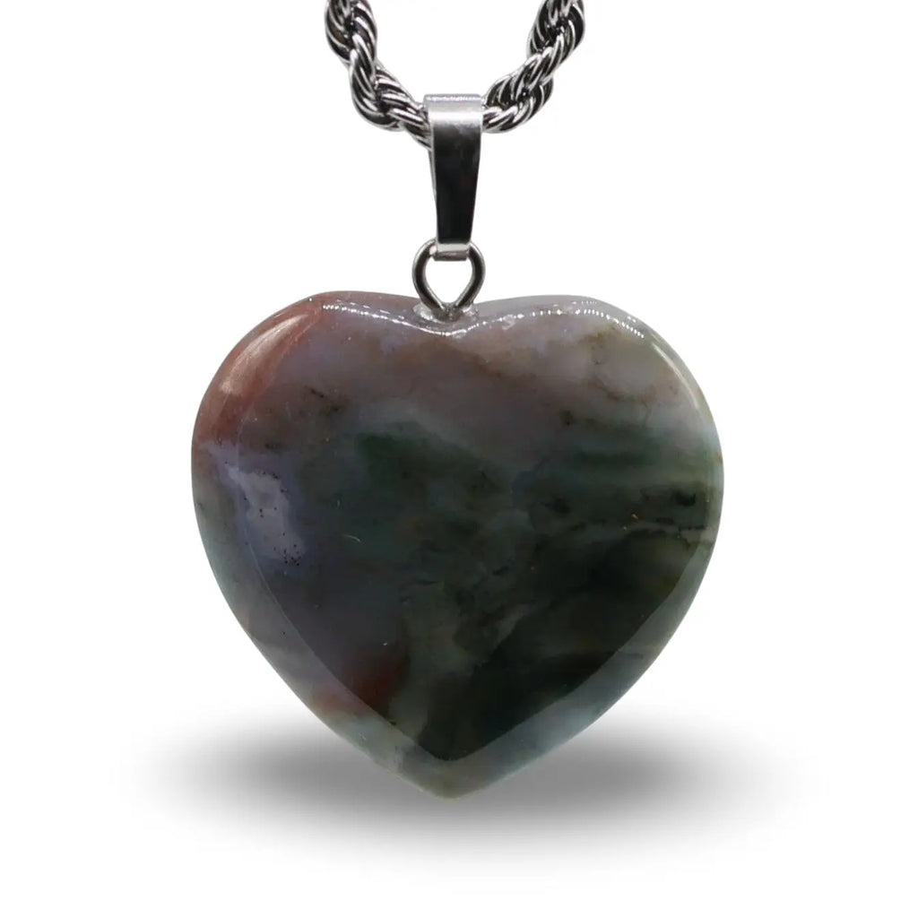 Necklace - Heart Shaped - Indian Agate