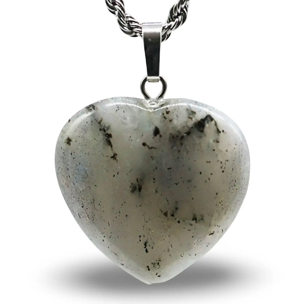 Necklace - Heart Shaped - Labradorite