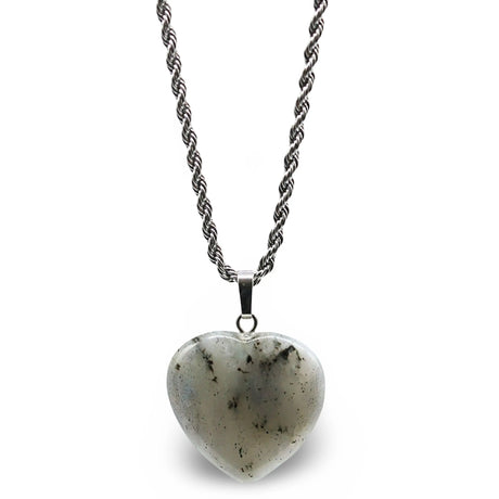 Necklace - Heart Shaped - Labradorite