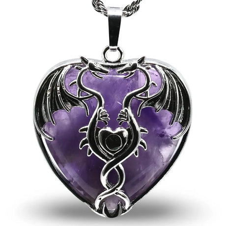 Necklace - Mystic Dragon Heart - Amethyst